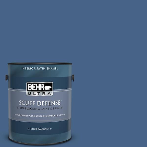 BEHR ULTRA 1 gal. #PPU15-04 Mosaic Blue Extra Durable Satin Enamel Interior Paint & Primer