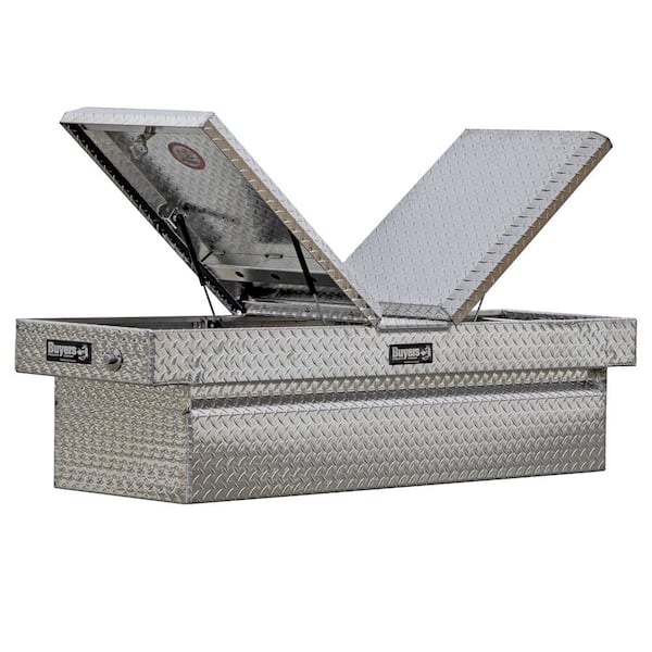 BUYERS PRODUCTS 18 in. x 20 in. x 71 in. Diamond Tread Aluminum Gull Wing Top Mount Truck Tool Box