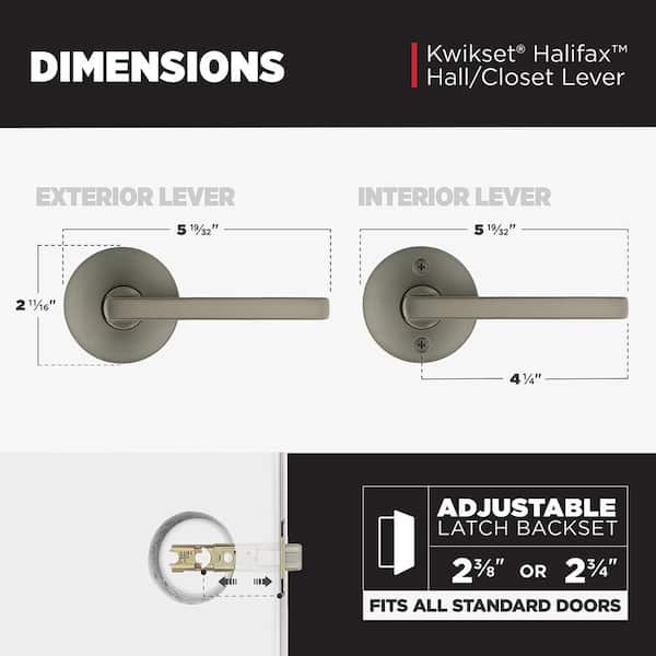Kwikset Halifax Gunmetal Round Rose Hall/Closet Door Handle 720HFL