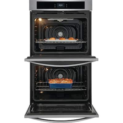 30 in. Double Electric Wall Oven with Fan Convection in Stainless Steal