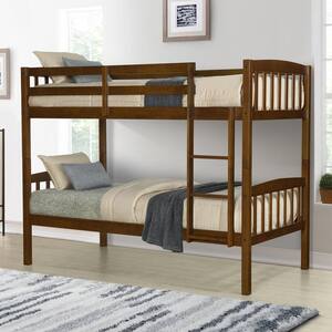 Poppy Oak Brown Twin Over Twin Bunk Bed