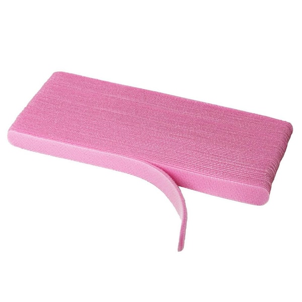 Lukyamzn 6 Inch Reusable Microfiber Cable Ties Adjustable Fastening Pink 50PCS for Cord Management and Organization