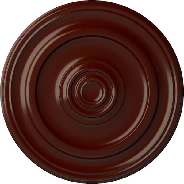 Ekena Millwork 1-3/4" x 23-5/8" x 23-5/8" Polyurethane Kepler Traditional Ceiling, Brushed Mahogany