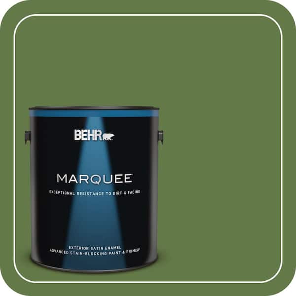 BEHR MARQUEE 1 gal. #M370-7 Mown Grass Satin Enamel Exterior Paint & Primer