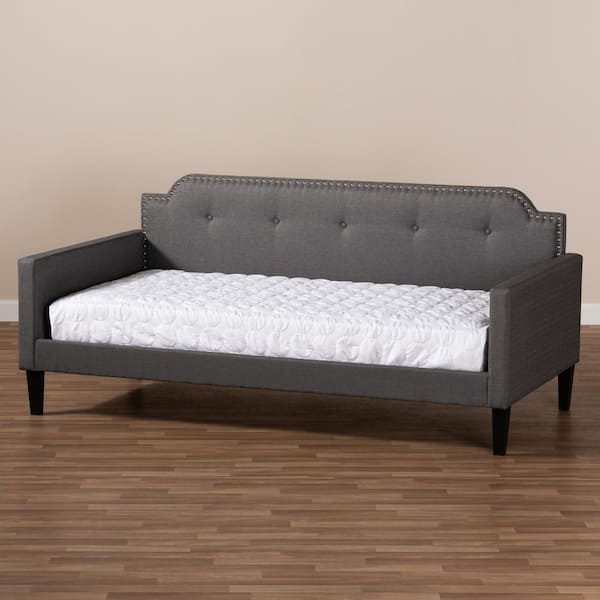 Baxton Studio Packer Gray Twin Daybed 150 9008 HD The Home Depot