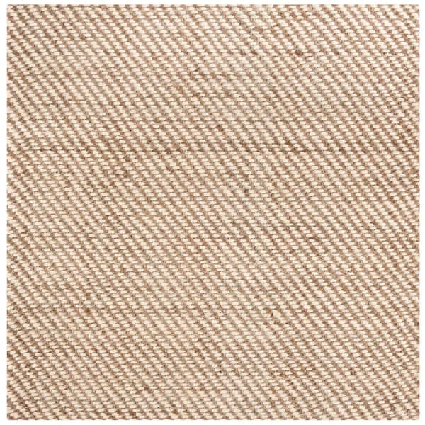 Natural Fiber Beige 6 ft. x 6 ft. Square Solid Area Rug