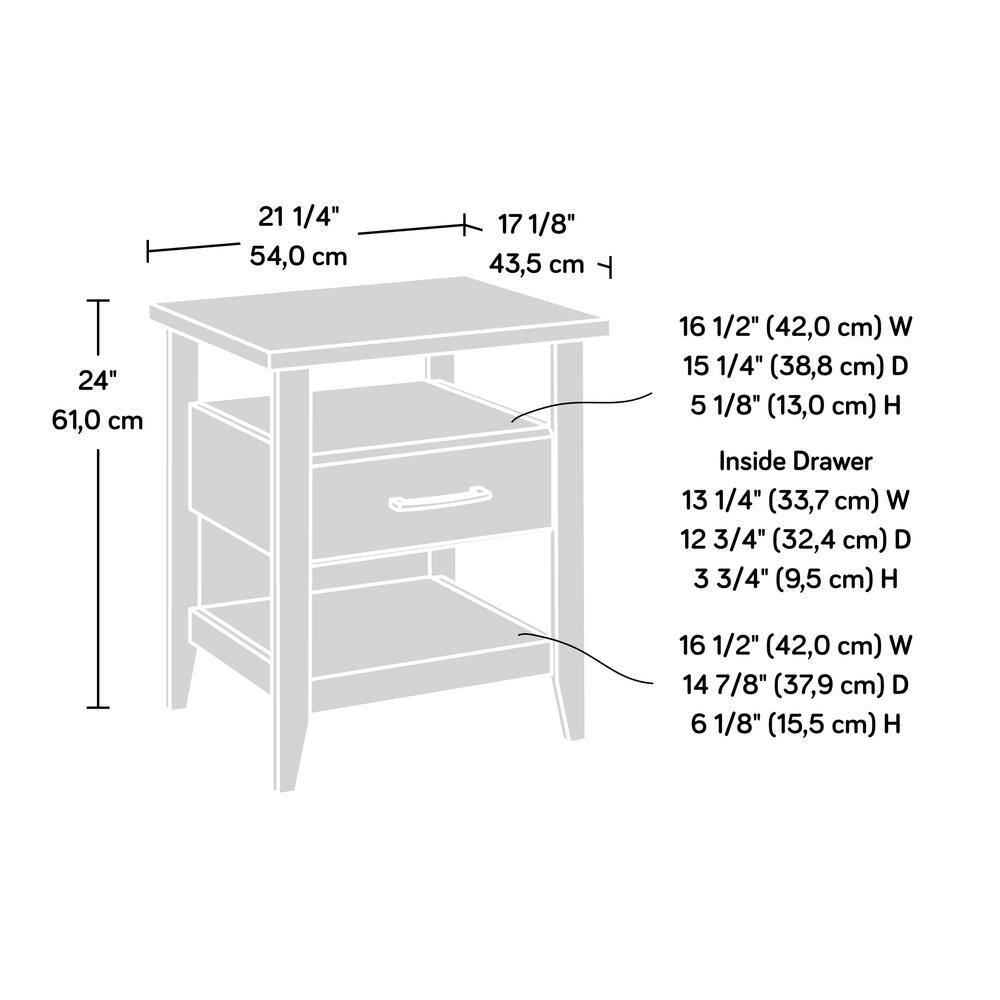 Summit Station Glacier Oak Nightstand with Open Shelves