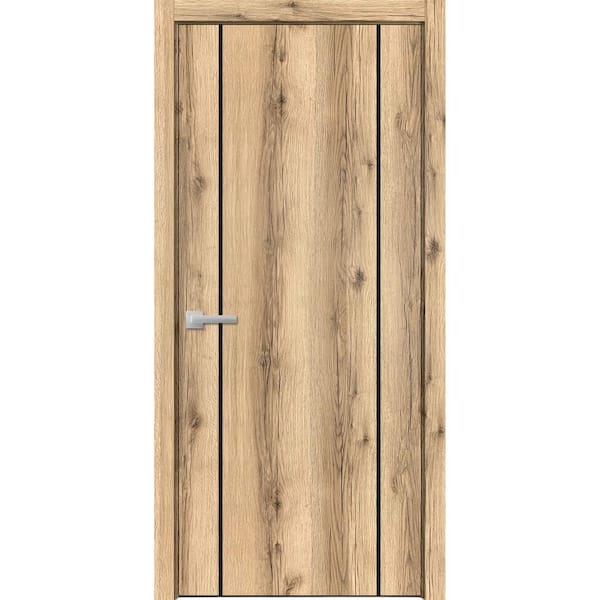 Sartodoors 17 32 in. x 80 in. Right-Hand/Inswing Solid Oak Single Prehung Interior Door with Hardware