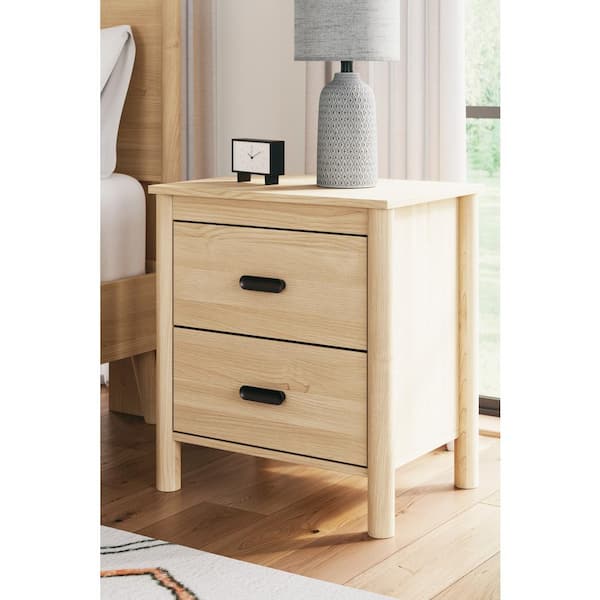 Signature DESIGN BY ASHLEY Cabinella Beige 2 Drawer 22.05 in. W Nightstands