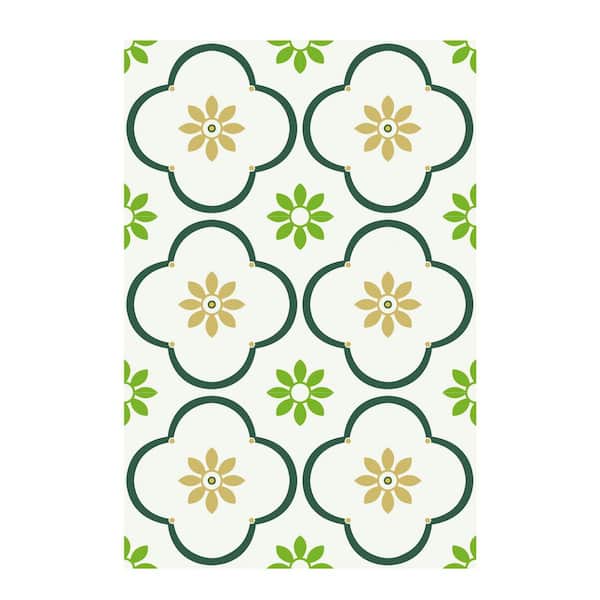 12 in. x 12 in. Vinyl Peel and Stick Backsplash, Wall Tile for Kitchen and Bathroom, Green (12 sq. ft. / 12-Pack)