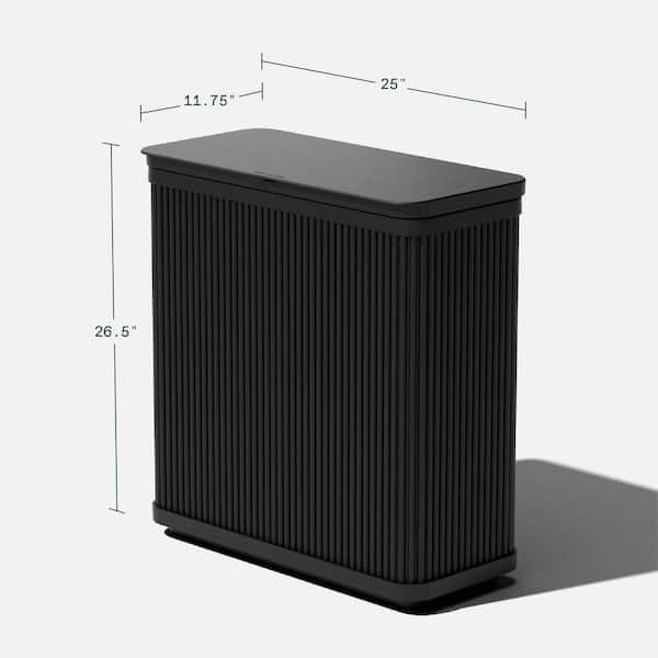 Veradek Tambour Series 11.75 in. W x 25 in. L x 26.5 in. H Black