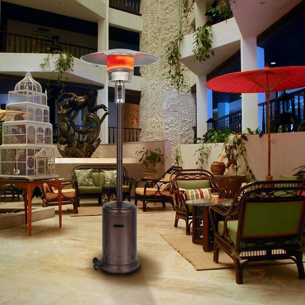 HotShot 46,000 BTU Bronze Rapid Induction Patio Heater with Large