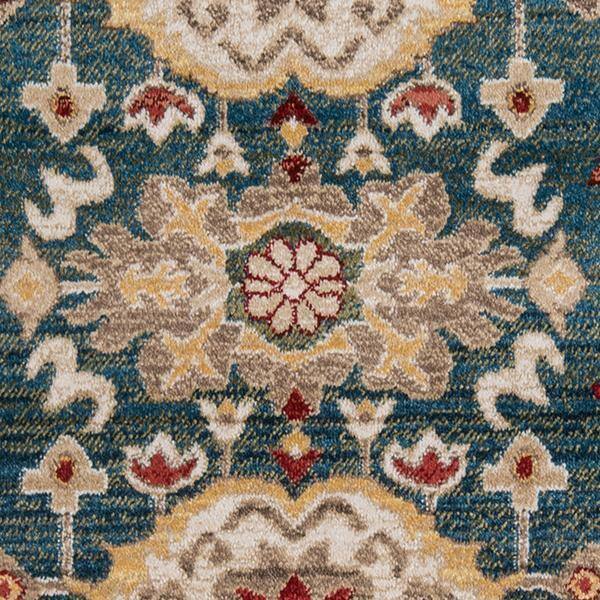 Lenox Blue Traditional Polypropylene Runner Rug 2'3" x 8'
