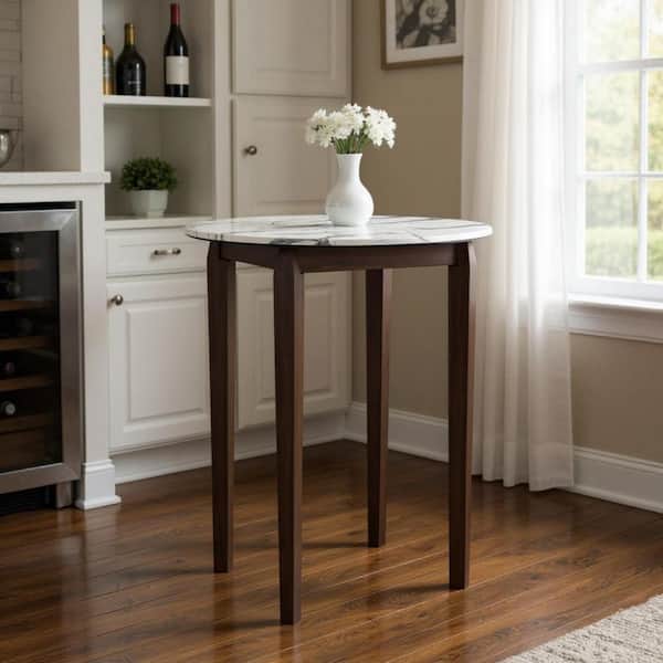 40.2 in. H Brown, White Round Seats 2
