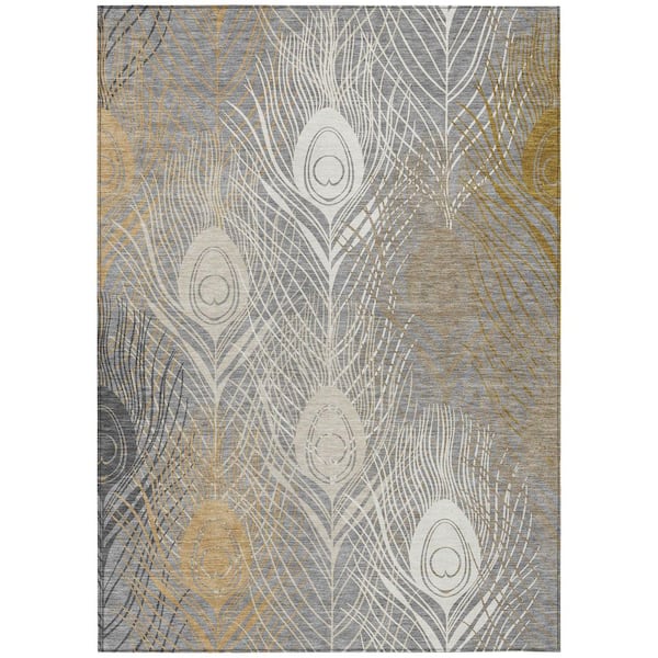 Addison Rugs Chantille Machine Washable Indoor/Outdoor Abstract ACN2273 Gray 5 ft. x 7 ft. 6 in. Area Rug