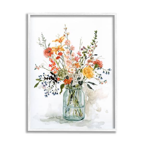 Stupell Industries Warm Summer Meadow Bouquet Still Life Painting By Carol Robinson Framed Print Nature Texturized Art 11 in. x 14 in.