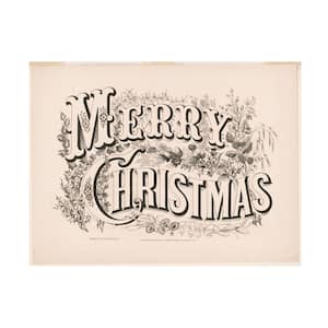 Unframed Home Vintage Apple Collection 'Vintage Christmas Typography' Photography Wall Art 18 in. x 24 in.