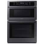 30 in. 1.9/5.1 cu. ft. Microwave Combination Wi-Fi Electric Wall Oven in Black Stainless Steel