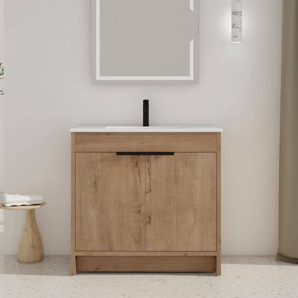 FAMYYT 36 in. W x 18.3 in. D x 19.7 in. H Single Sink