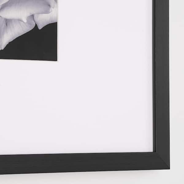 Gallery Soft Black Picture Frame with White Mat 4x6 + Reviews