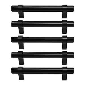 Emery 3 3/4 in. (96mm) Center-to-Center, Matte Black Bar Pull, 5-Pack