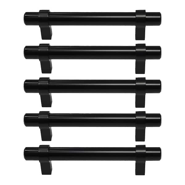 Design House Emery 3 3/4 in. (96mm) Center-to-Center, Matte Black Bar Pull, 5-Pack