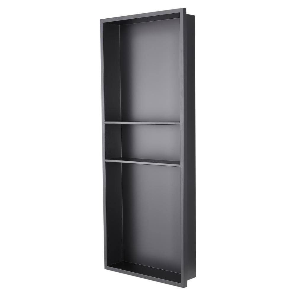 16 in. W x 40 in. H x 4 in. D Stainless Steel Shower Niche in Matte Black price history on PriceWatchPro