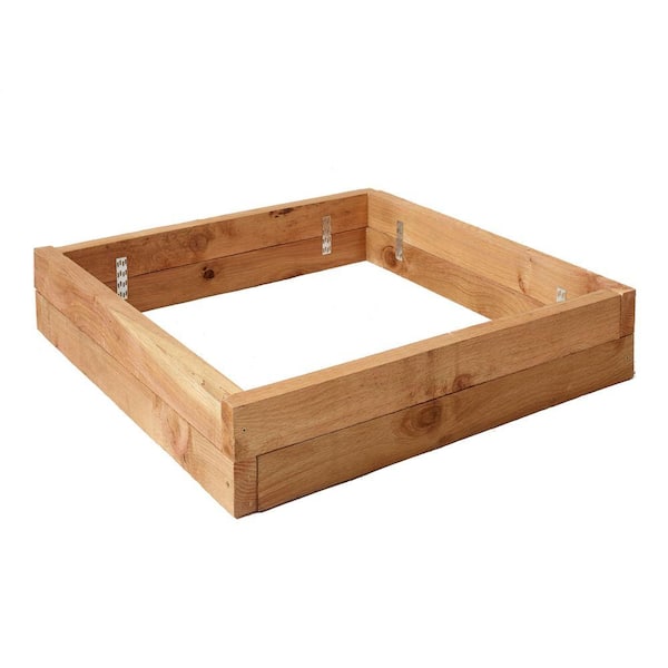 Outdoor Essentials 3 Ft X 3 Ft Western Red Cedar Raised Garden Bed Kit 238003 The Home Depot