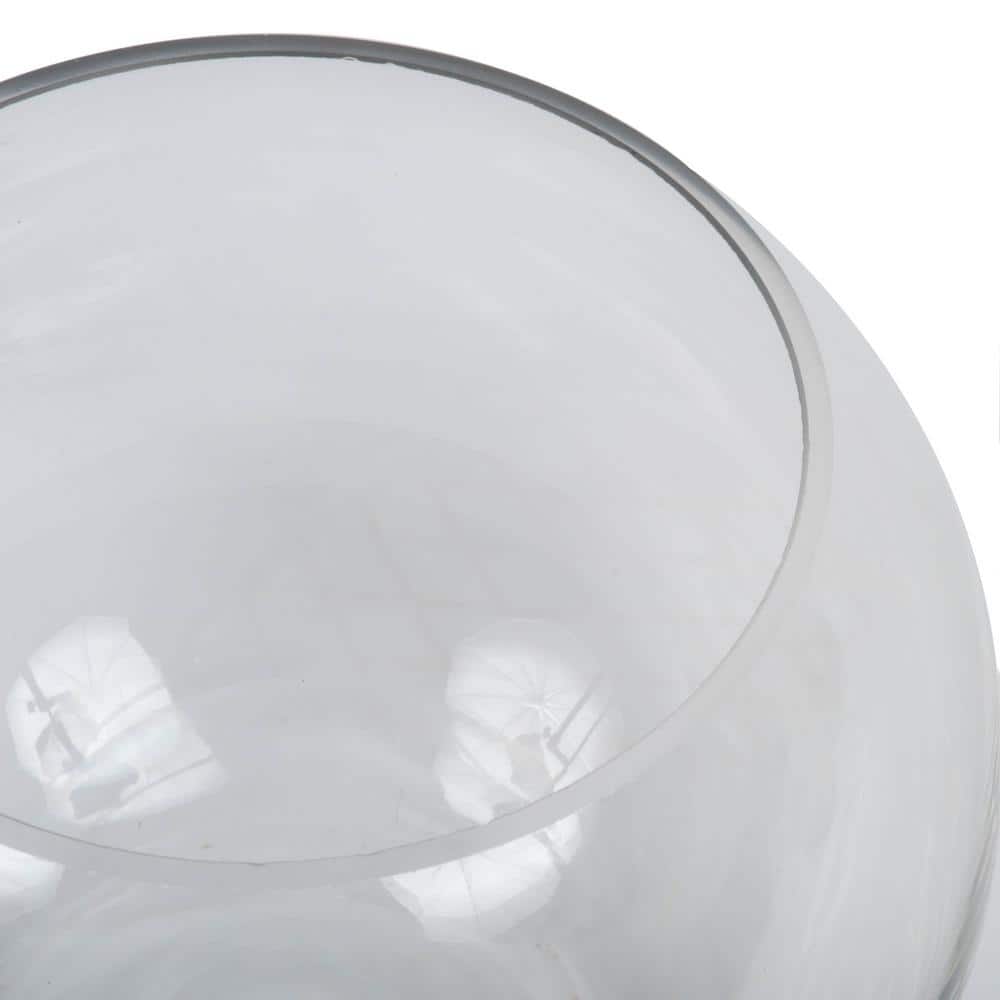 Clear Bubble Glass Decorative Bowl Set, Minimalistic Design