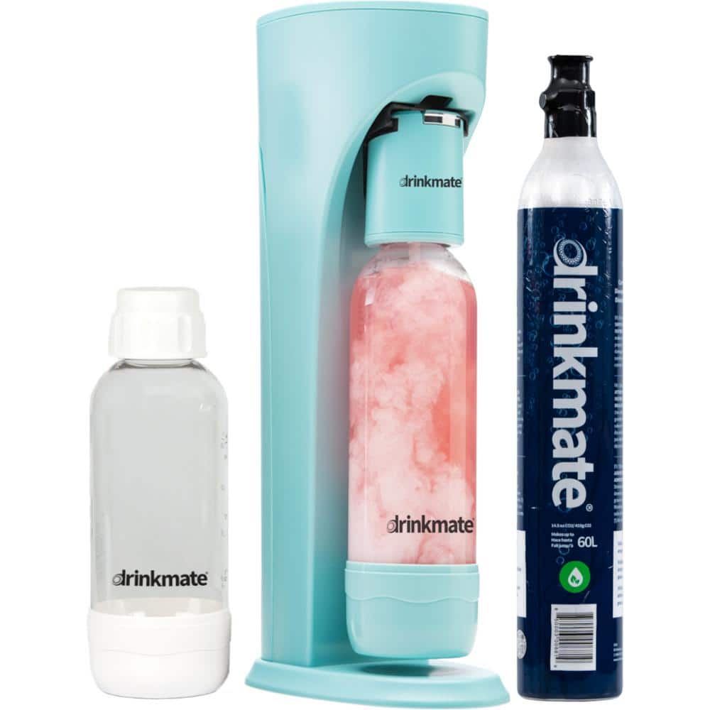 DrinkMate Arctic Blue Sparkling Water and Soda Maker Machine Special Bundle
