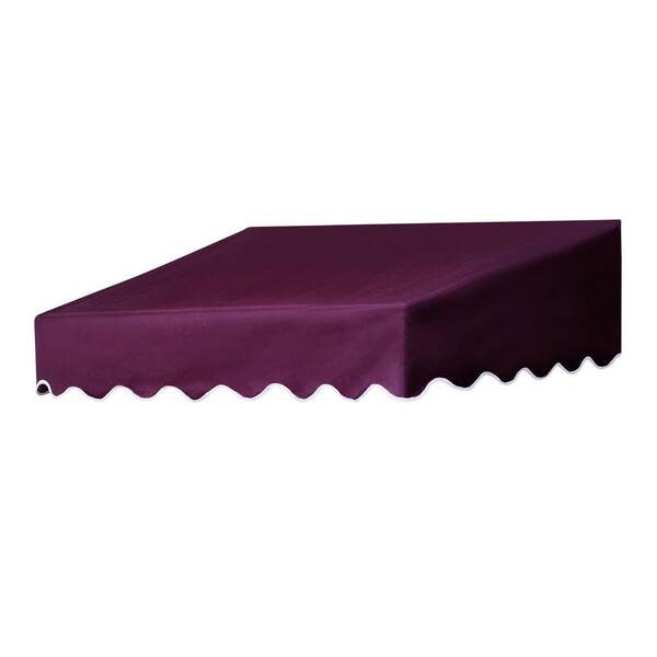 Awnings in a Box 6 ft. Traditional Door Canopy (25 in. Projection) in Burgundy