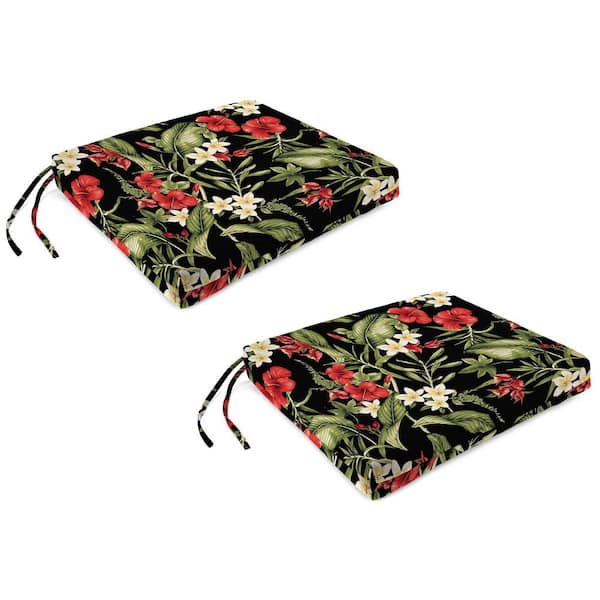 19 in. W x 17 in. D x 2 in. T Rectangular Outdoor Seat Cushion in Capulet Rojo (2-Pack)