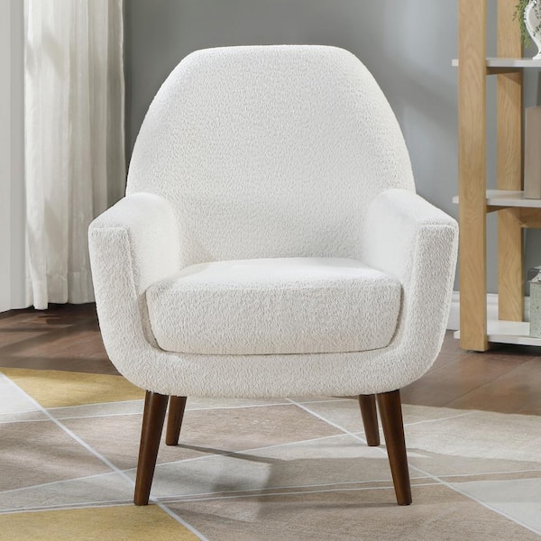 Boucle cheap fabric armchair