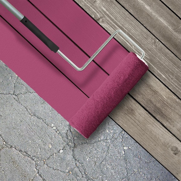 1 gal. #100B-7 Hot Pink Low-Lustre Enamel Interior/Exterior Porch and Patio Floor Paint