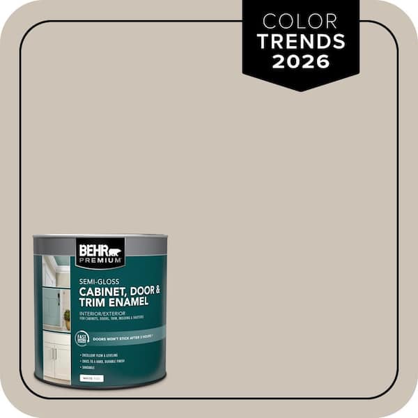 BEHR PREMIUM 1 qt. #720C-3 Wheat Bread Semi-Gloss Enamel Interior/Exterior Cabinet, Door & Trim Paint