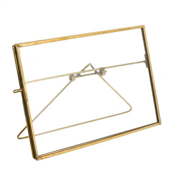 HomeRoots Victoria 5 in. x 7 in. Brass Picture Frame