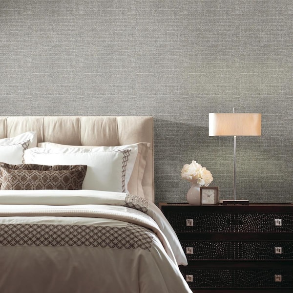 Tweed Grey Vinyl Peel & Stick Wallpaper Roll (Covers 28.18 Sq. Ft.)