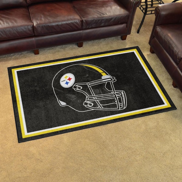 FANMATS NFL - Pittsburgh Steelers Helmet Rug - 5ft. x 8ft. 5831