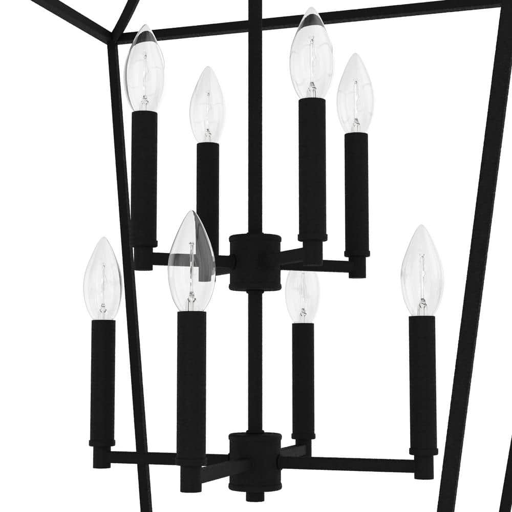 Laurel Ridge Natural Iron 8-Light LED Indoor/Outdoor Lantern Pendant
