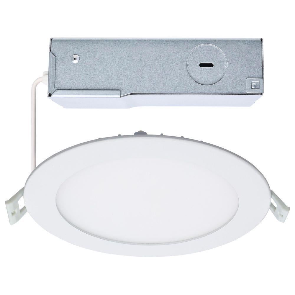 6 in. Round Edge-lit White Adjustable CCT Canless Direct Wire Dimmable Remote Driver Integrated LED Recessed Light Trim price history on PriceWatchPro