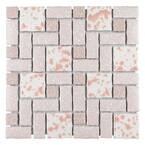 Academy Pink 12 in. x 12 in. Porcelain Mosaic Tile (9.79 sq. ft. / Case)