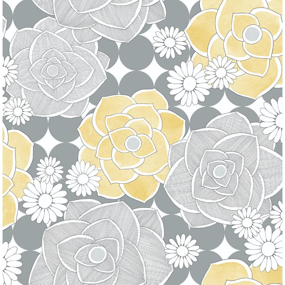 Botanica Summer Wallpaper 105453 by Graham  Brown in Yellow Grey buy  online from the rug seller uk