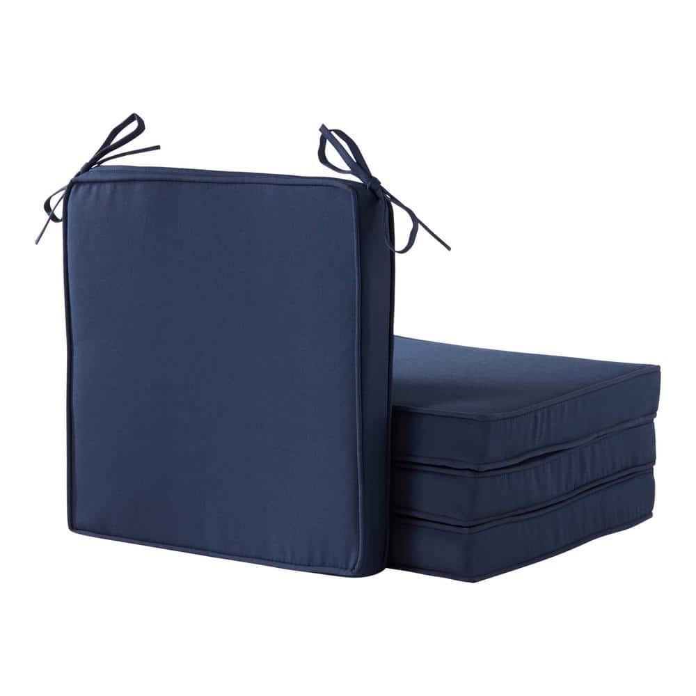 18 in. x 18 in. Navy Square Outdoor Dining Seat Cushion (4-Pack) price history on PriceWatchPro