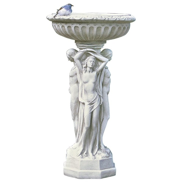 Design Toscano 35 in. H Column of the Maenads Pedestal Font Statue