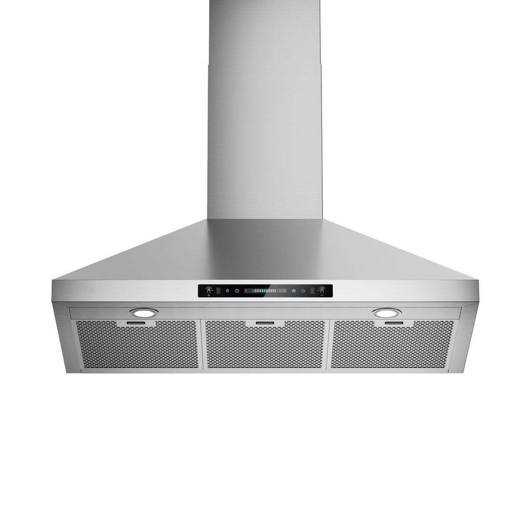 36 in. 900 CFM Convertible Ductless to Ducted Wall Mounted Range Hood in Stainless Steel with SS Filter, LED and Gesture price history on PriceWatchPro
