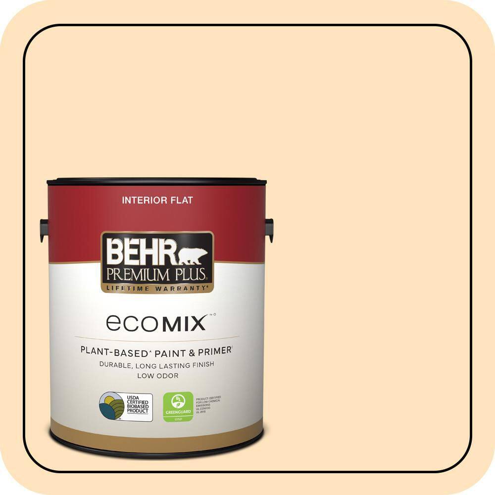 1 gal. #P240-1 Cheese Powder Flat EcoMix Plant-Based Interior Paint & Primer price history on PriceWatchPro