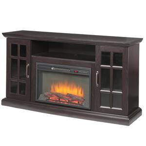 Edenfield 59 in. Freestanding Infrared Electric Fireplace TV Stand in Espresso