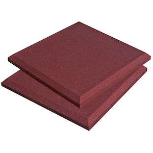 SonoFlat Panels - 1 ft. W x 1 ft. L x 2 in. H - Burgundy (14-Box)