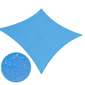 Waterproof 7 ft. x 12 ft. Rectangle Shade Sail - Blue