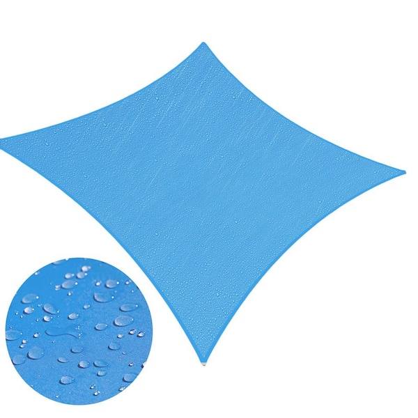 ROYAL SHADE Waterproof 9.5 ft. x 9.5 ft. Square Shade Sail - Blue